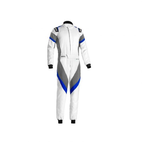 Sparco Victory Youth FIA Race Suit - White/Grey/Blue - 001135HYSP..BGBL