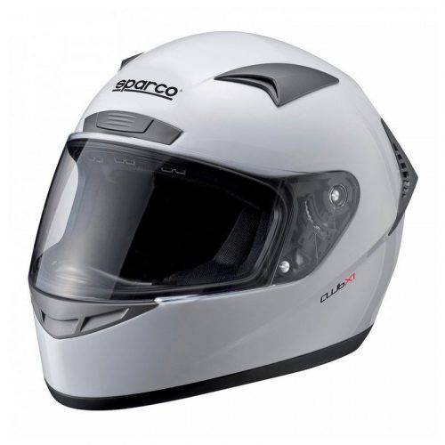 Sparco CLUB X-1 NEM FIA Approved Full-Face Racing Helmet - White - 003319