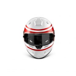   Sparco AIR PRO 1977 RF-5W FIA Approved Full-Face Racing Helmet - White-Red - 003345RS