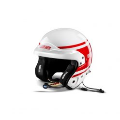   Sparco PRO 1977 RJ-3i FIA Approved Racing Helmet, W/ Intercom - White-Red - 003367RS