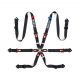 SPARCO - 6 Point FIA Safety Harness COMPETITION H-2 PU - 04821H1NR / 04821H1RS / 04821H1AZ