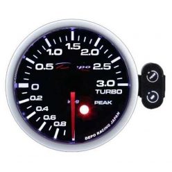   DEPO RACING PEAK 52mm Gauge - Turbo Boost Pressure Meter (Electrical, -1 - 3 BAR)