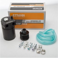   EPMAN Universal Aluminium Oil Catch Tank with Internal Filter and Breather Filter - (Multiple Colors)