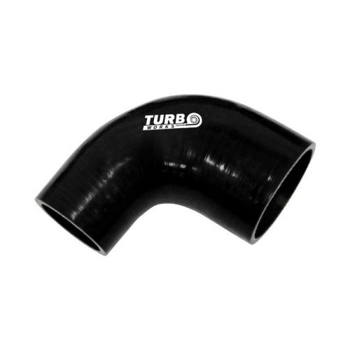 Silicone Hose 90 Degree Reducer TurboWorks 20-25mm, Black