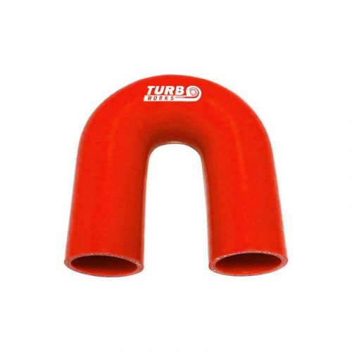 Silicone Hose 180 Degree Elbow TurboWorks 76mm, Red