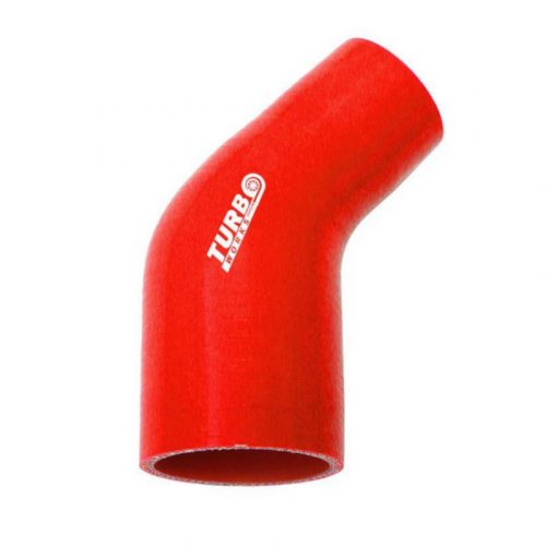 Silicone Hose 45 Degree Reducer TurboWorks 63-76mm, Red