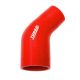 Silicone Hose 45 Degree Reducer TurboWorks 20-25mm, Red