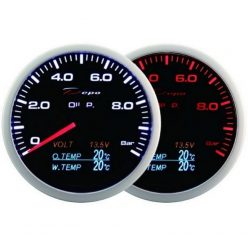   DEPO RACING WA 4in1 60mm Gauge - Oil Pressure, Volt, Oil Temperature, Water Temperature Meter