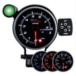   DEPO RACING PK DUAL 95mm - Tachometer ( REV Counter) (8000rpm, Diesel)