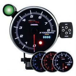   DEPO RACING PK DUAL 115mm - Tachometer ( REV Counter) (8000rpm, Diesel)