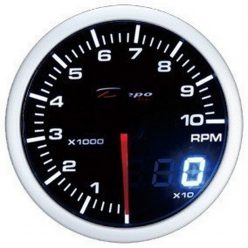 DEPO RACING DUAL 52mm Gauge - Tachometer ( REV Counter)