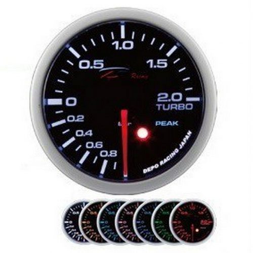 DEPO RACING SKPK 60mm Gauge - Turbo Boost Pressure Meter (Electrical, -1 - 2 BAR)