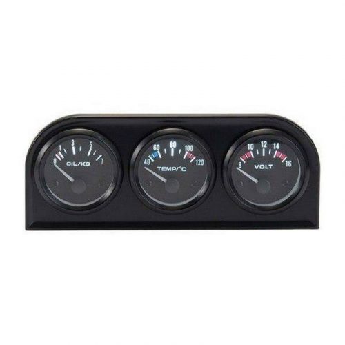 KET CLASSIC 3in1 Gauge - 52MM - Volt + Water Temperature + Oil Pressure Meter