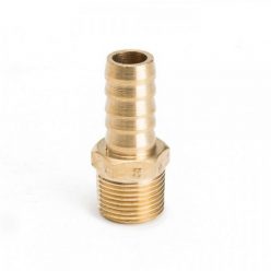   1/2" NPT male to 3/8" Hose Barb reducer fitting - Brass