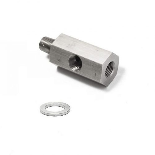 Sensor mounting (Tee) adapter M10X1.0 - 1/8" NPT (3x) - (Stainless steel)