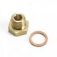 Pressure Temp Gauge Sender Adapter 1/8" NPT To M14x1.5 Male With A Crush Washer