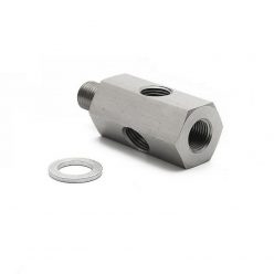   Sensor mounting (Tee) adapter M10X1.0 - 1/8" NPT - (Stainless steel)