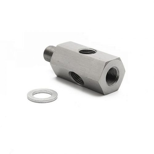 Sensor mounting (Tee) adapter 1/8" NPT - (Stainless steel)