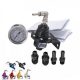 Adjustable Fuel Pressure Regulator, Size S, - White Gauge