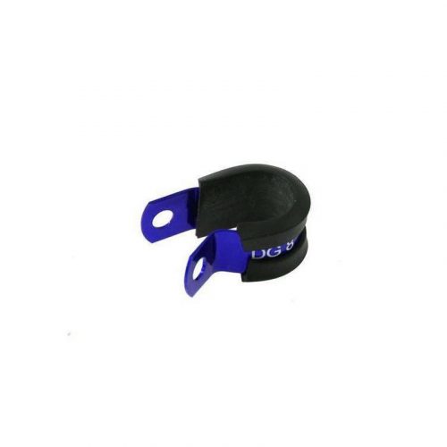 Aluminium Rubber Hose Clamp (P-Clips) 12,7 mm - Blue