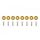 Universal Screw M6x1.0 15mm D1 Gold