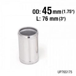   Aluminium Pipe Straight - Diameter 45mm / 1.75" - Lenght 76mm