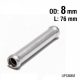 Aluminium Pipe Straight - Diameter 8mm - Lenght 76mm