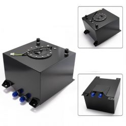   20L Black Aluminum Fuel Tank with Built-in Sensor and AN10 Fittings