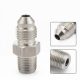 Straight AN to NPT Adapter (AN4 [7/16-20] Male to 1/8" NPT, Stainless Steel)