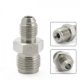 Straight AN-Inverted Flare Adapter (AN3 [3/8-24] Male to 9/16-18 SAE Thread, Stainless Steel)