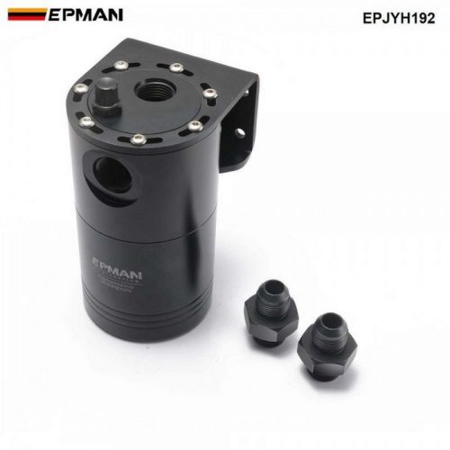 EPMAN Universal Aluminium Oil Catch Tank with Internal Filter - Black