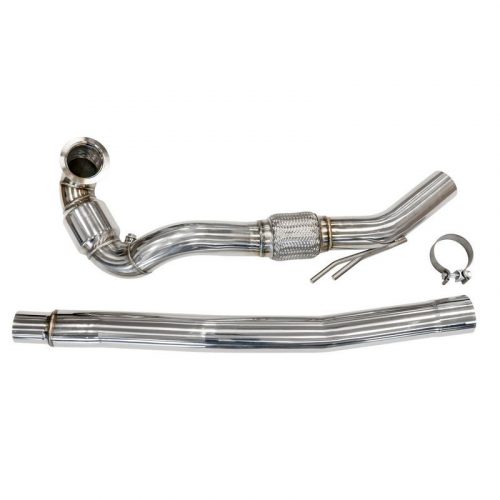 Downpipe with Catalyst for Audi A3 / S3 (8V) / TTS (FV), Seat Leon Cupra R (III), VW Golf R (VII) / Arteon 4motion, Skoda Superb 4x4, 2.0TFSI - 76mm / 3"