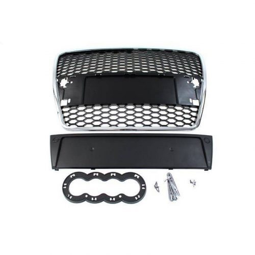 Grill Audi A6 C6 RS Style Chrome - Black 04-09