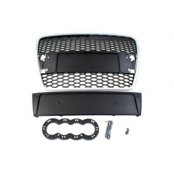 Grill Audi A6 C6 RS Style Silver - Black 04-09