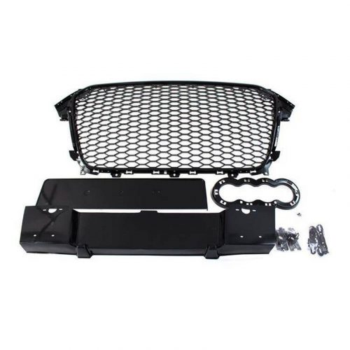 Grill Audi A4 B8 RS Style Gloss Black 12-15 PDC