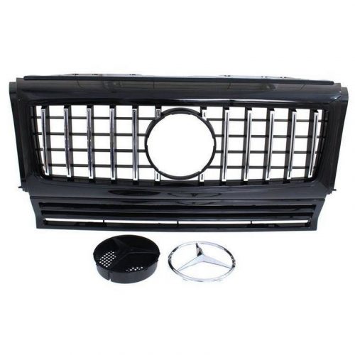 Grill Mercedes Benz W463 G63 Look Shiny Black 90-18