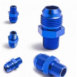   Male To Male Union AN10 To 1/2 "NPT Adapter Fitting Straight - Aluminium