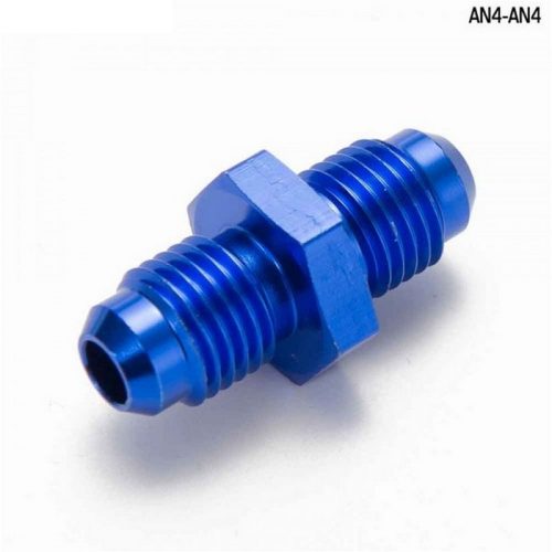 Male To Male Union AN4 To AN4 Adapter Fitting Straight - Aluminium