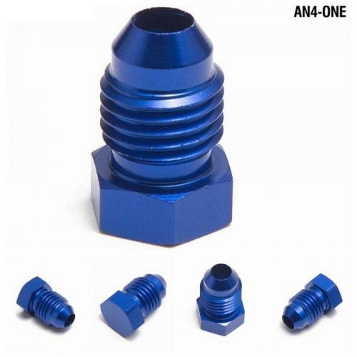 AN4 male blaking plug (Hex) - Aluminium