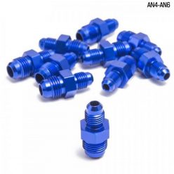   Male To Male Union AN4 To AN6 Adapter Fitting Straight - Aluminium