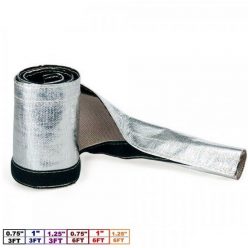   Aluminized, Insulated Cable/Pipe Heat Shield Sleeve- with Hook & Loop Closure