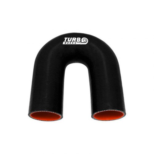 Silicone Hose 180 Degree Elbow TurboWorks PRO 25mm, Black