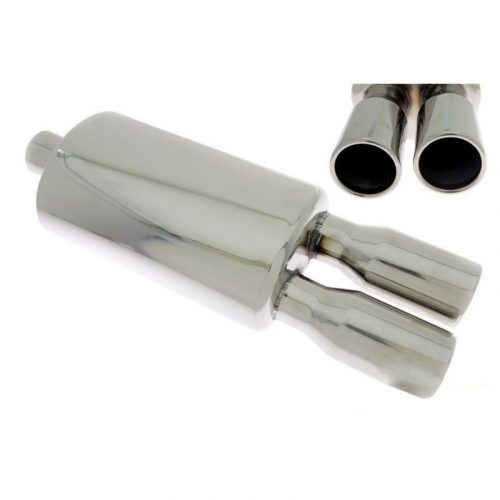 TurboWorks Rear Muffler 2x77mm inlet 63,5mm