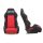 Monza R - LOOK PVC Racing Seat (Black Red Velvet)